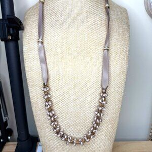 Ann Taylor Factory Ribbon Knotted Cluster Necklace NWT